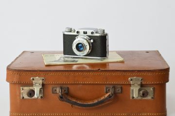 Suitcase with Camera On Top