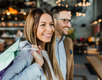 young couple shopping